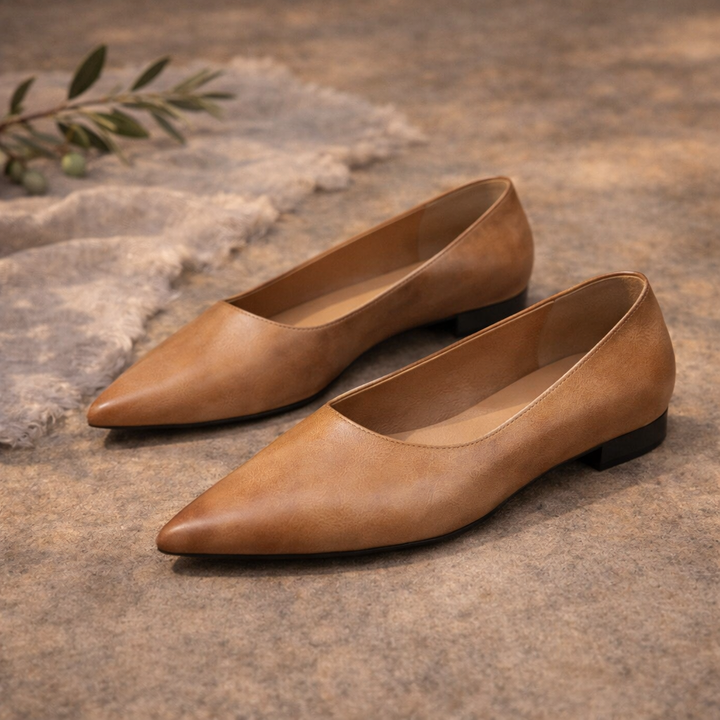 Arla Genuine Leather Flats