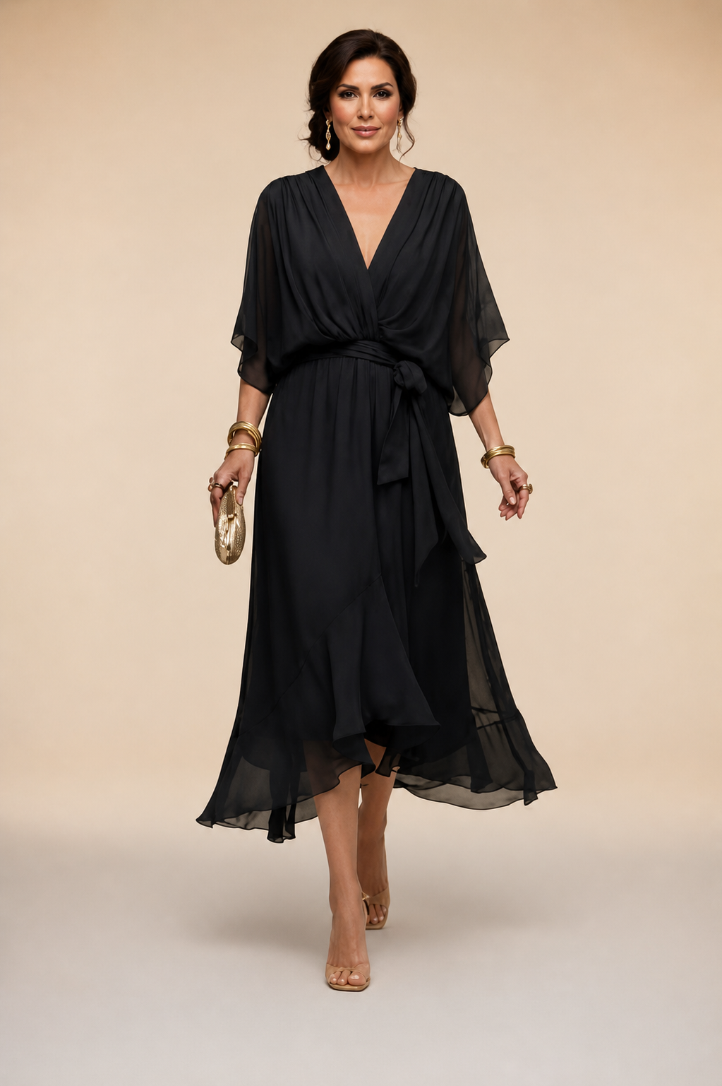 Sorena | Elegant V-Neck Maxi Dress