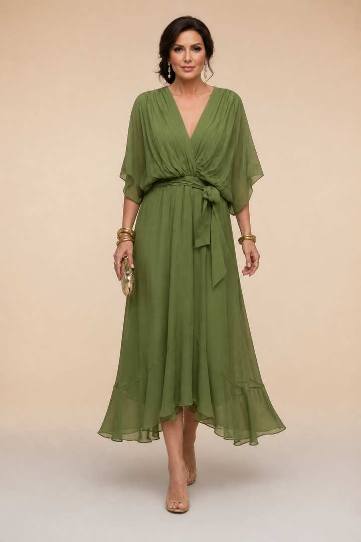 Sorena | Elegant V-Neck Maxi Dress