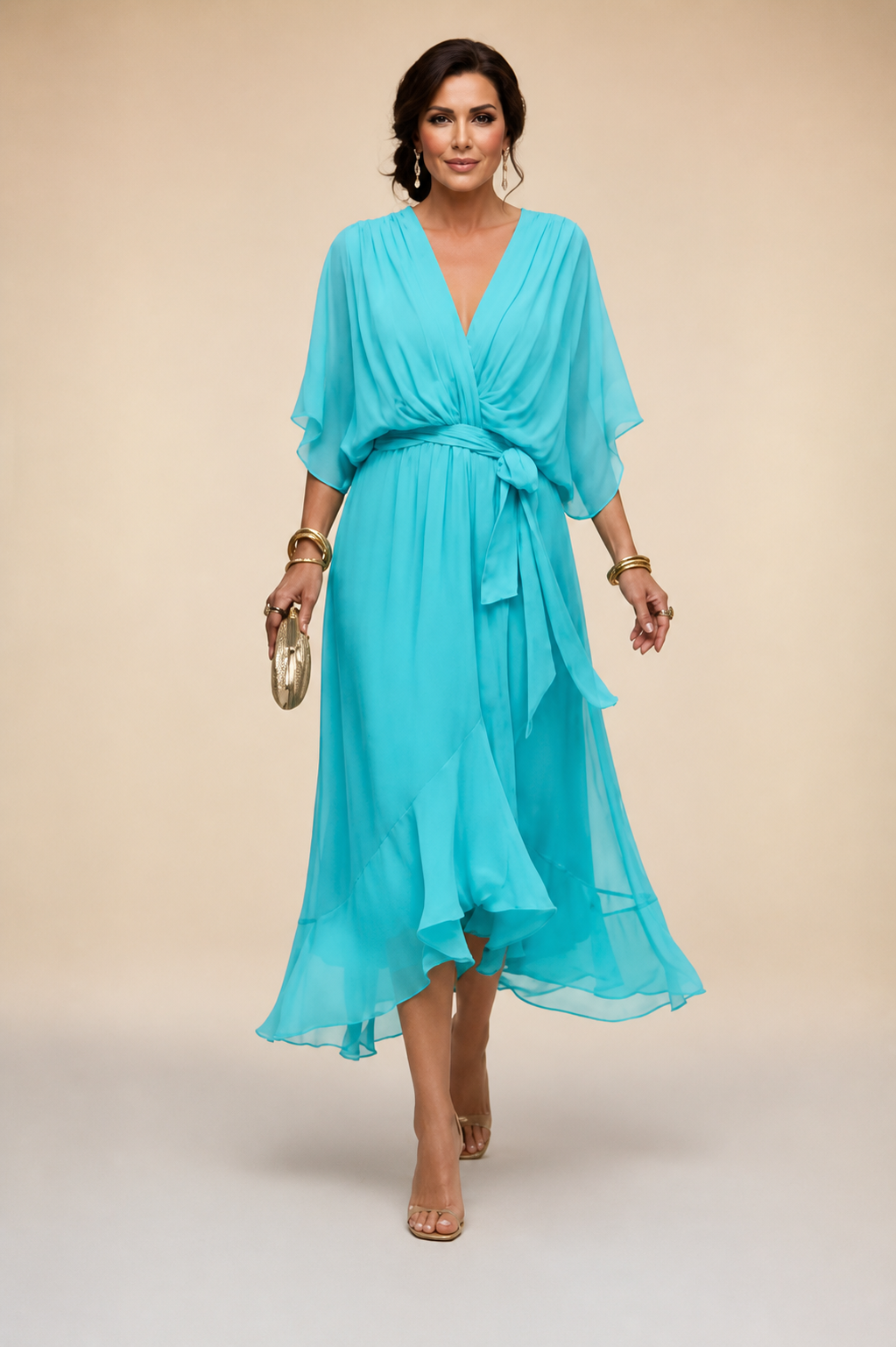 Sorena | Elegant V-Neck Maxi Dress