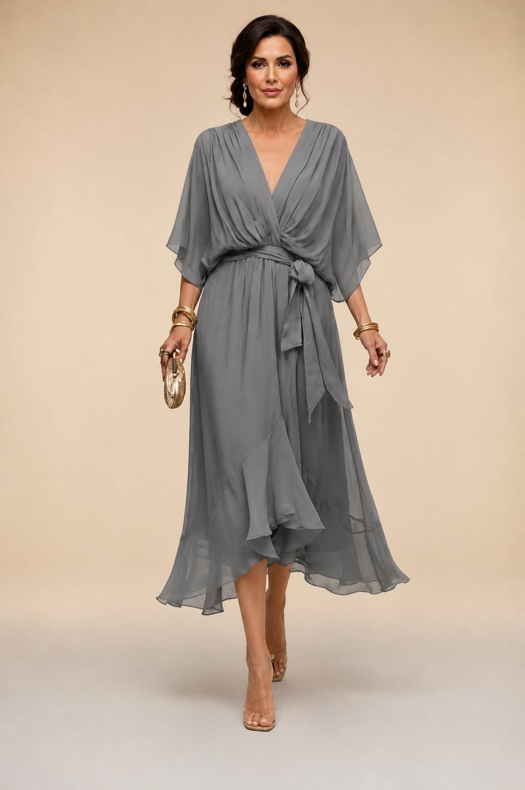 Sorena | Elegant V-Neck Maxi Dress
