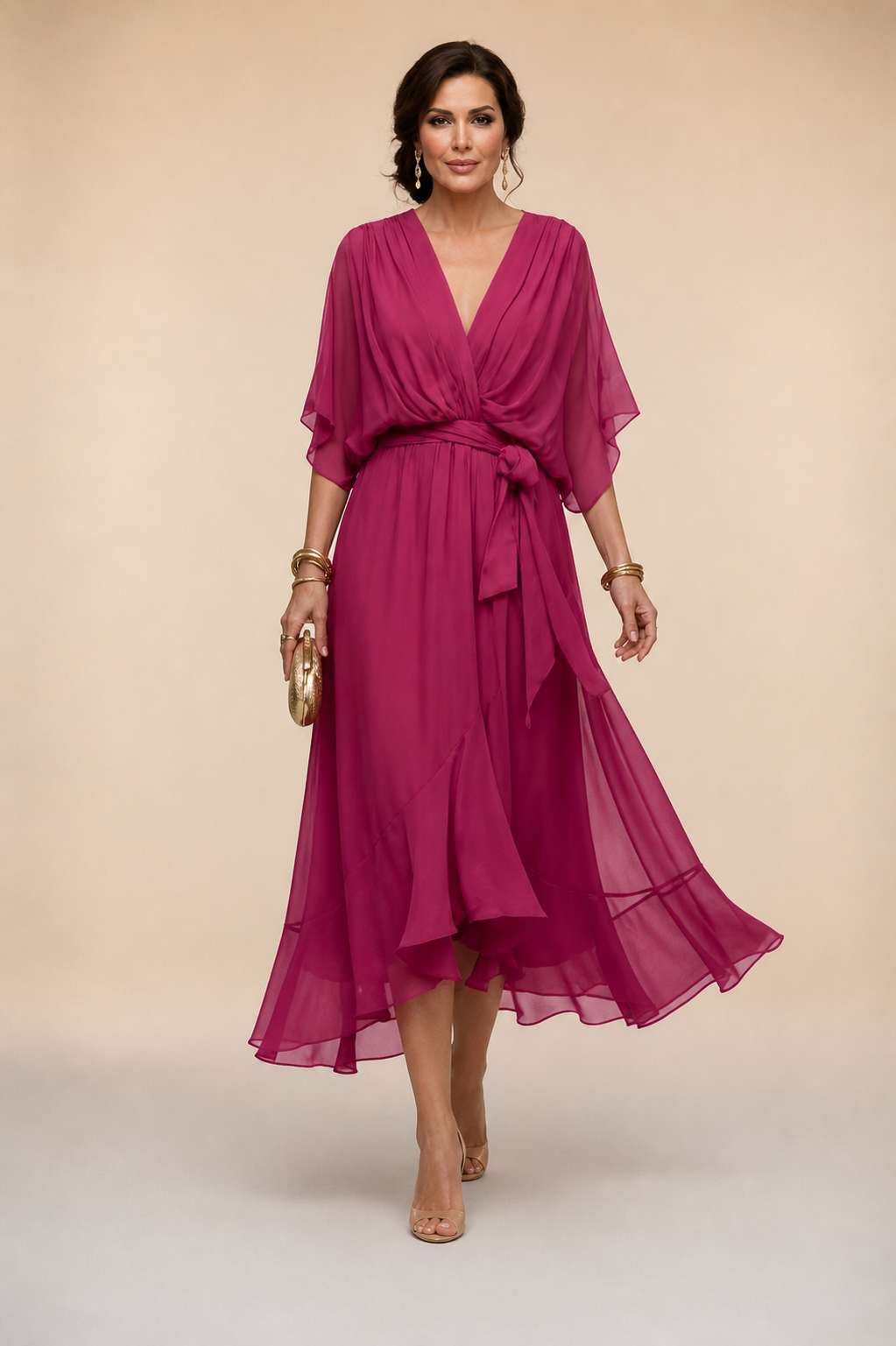 Sorena | Elegant V-Neck Maxi Dress