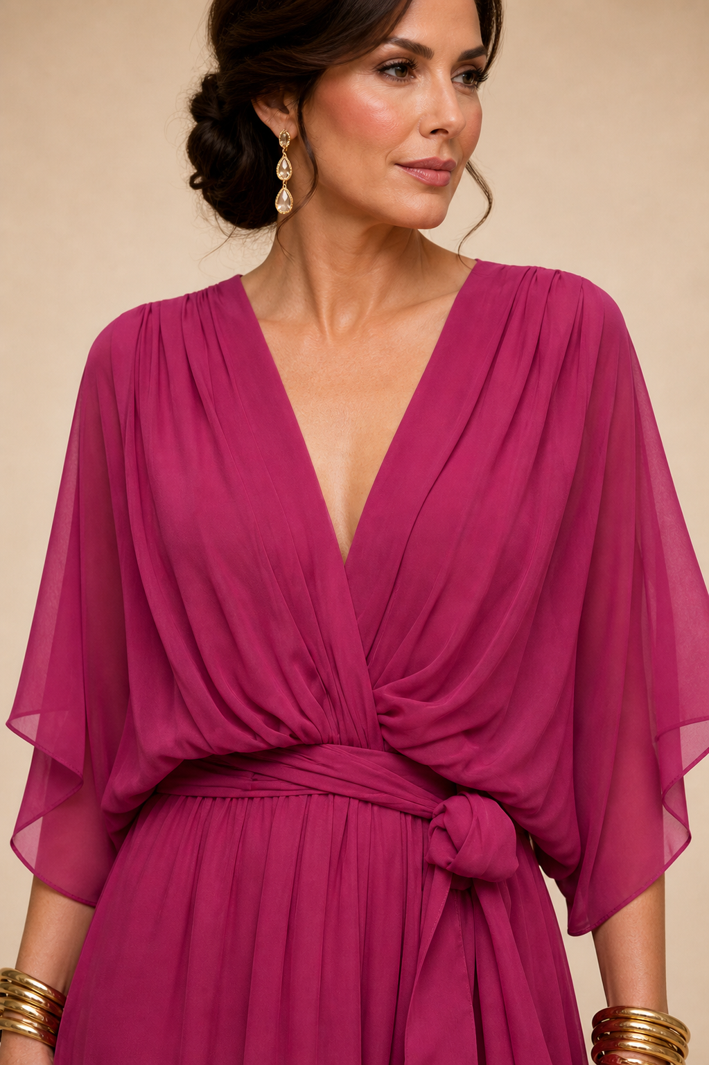 Sorena | Elegant V-Neck Maxi Dress
