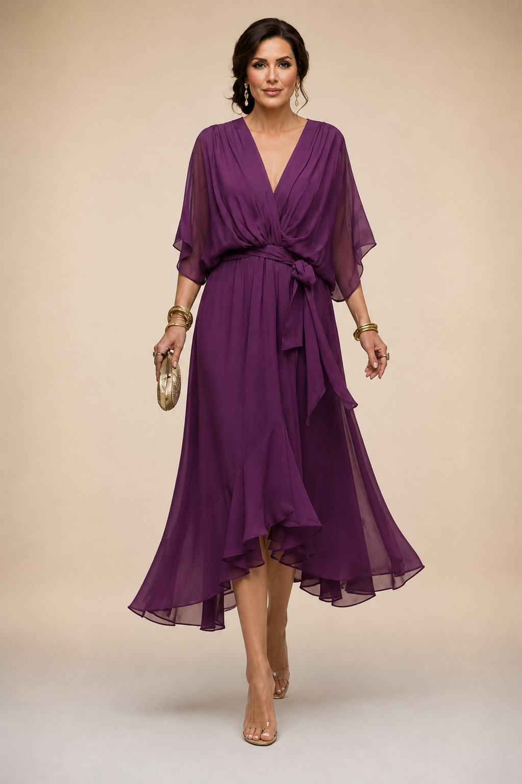 Sorena | Elegant V-Neck Maxi Dress