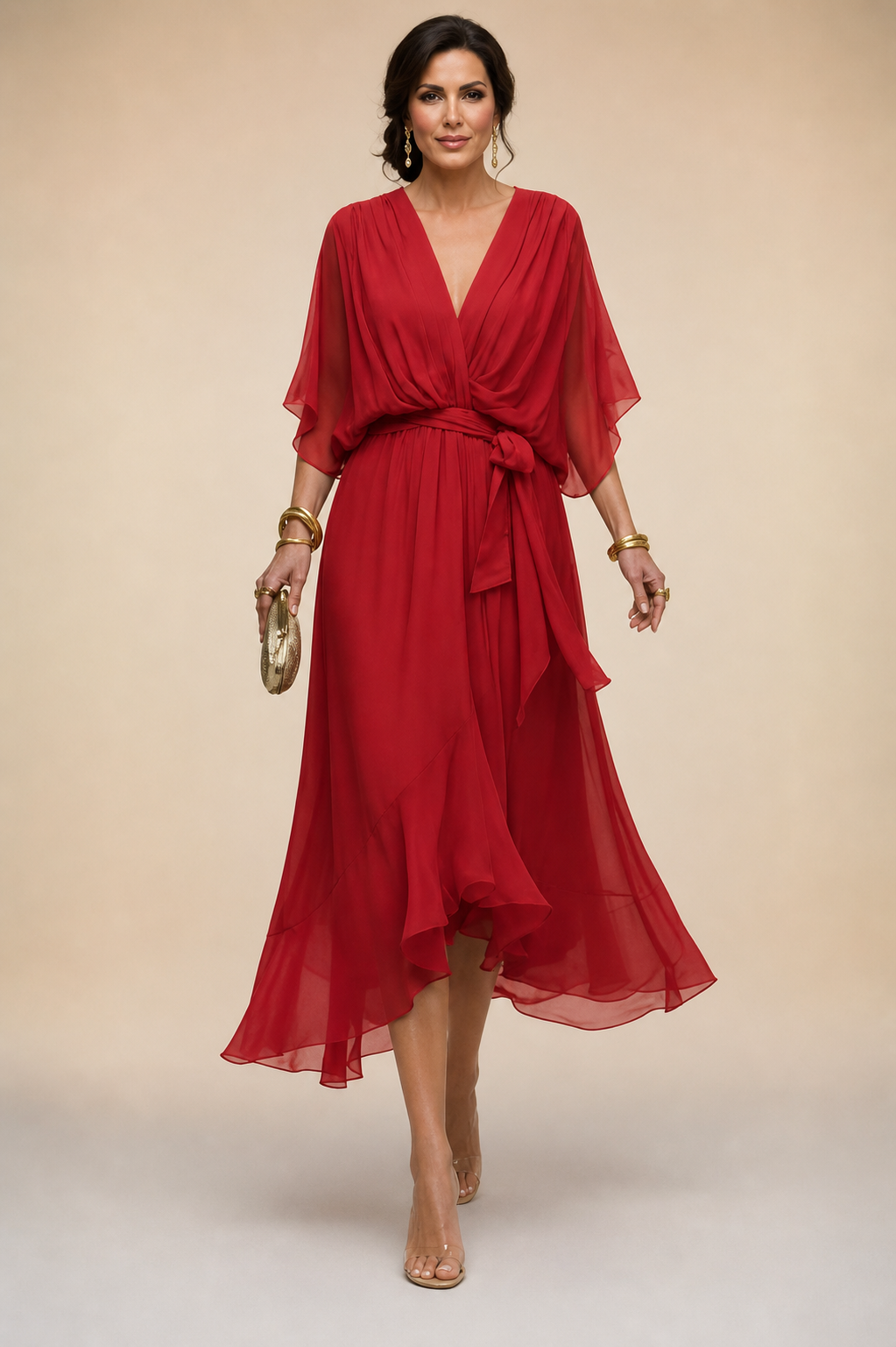 Sorena | Elegant V-Neck Maxi Dress