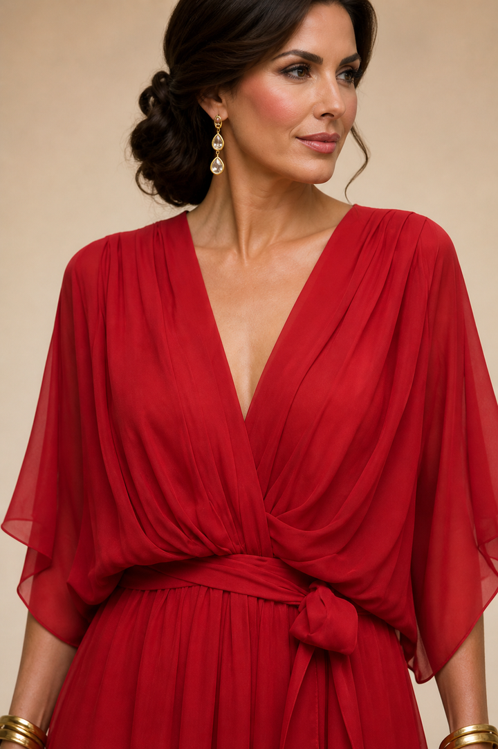 Sorena | Elegant V-Neck Maxi Dress