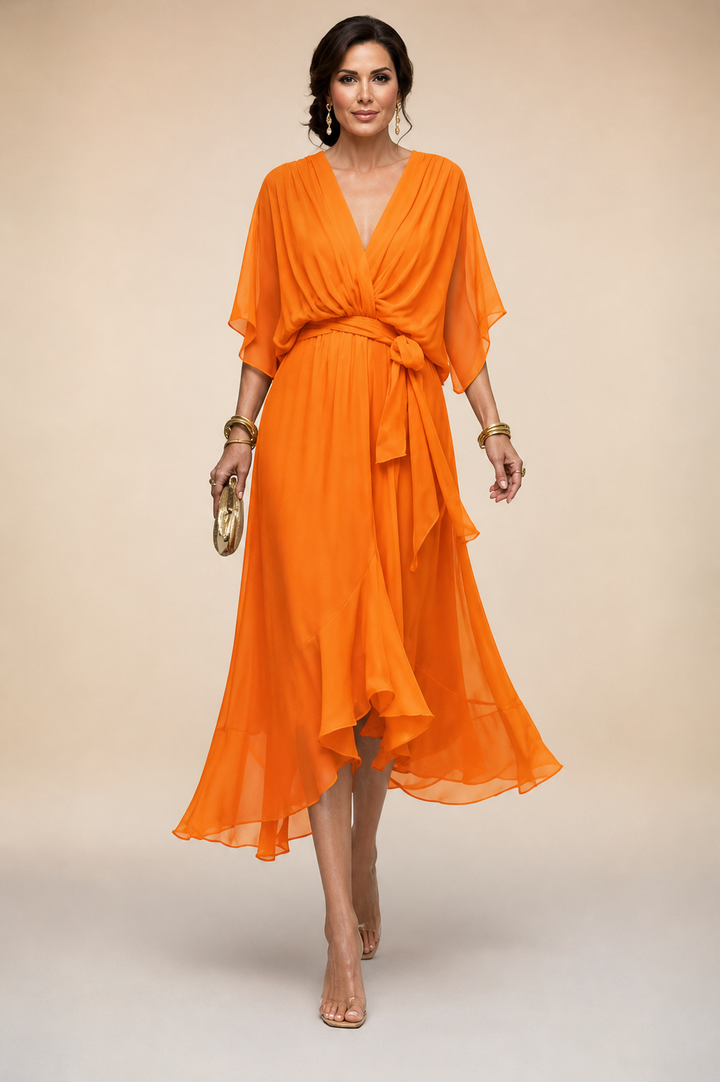 Sorena | Elegant V-Neck Maxi Dress