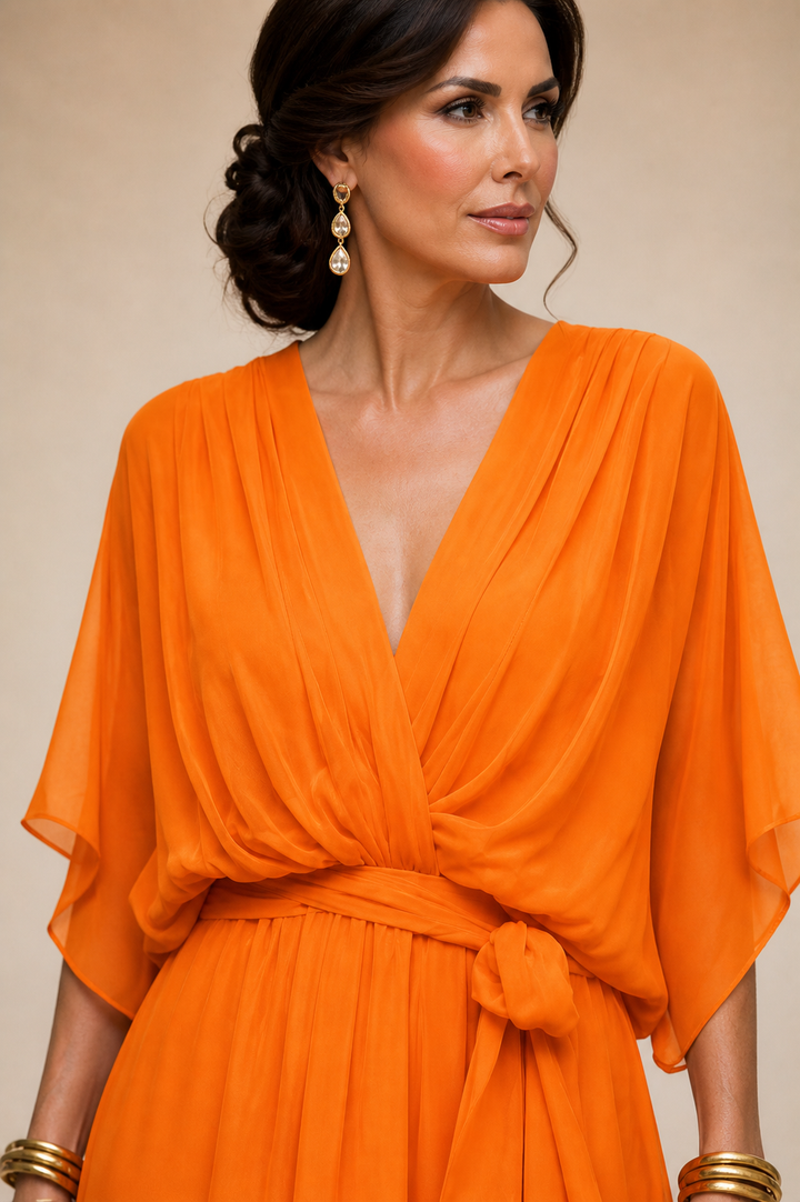 Sorena | Elegant V-Neck Maxi Dress