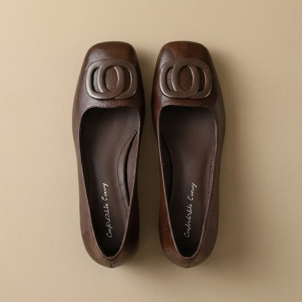 Opium Leather Flats