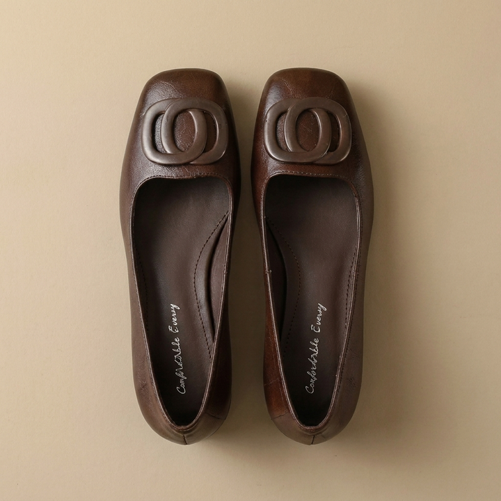 Opium Leather Flats