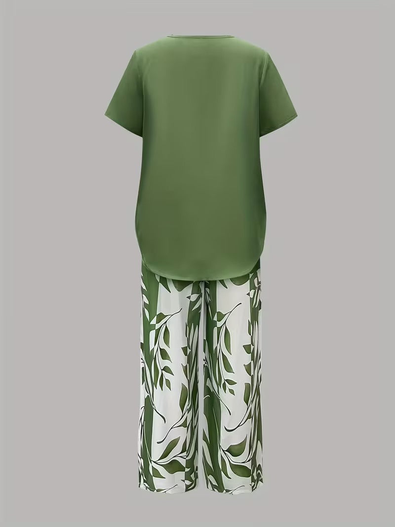Arvessa™ | Casual Leaf Print