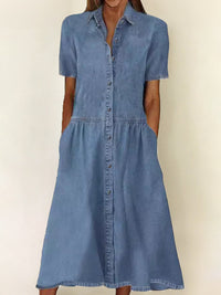 Carol | Short Sleeve Denim Dress